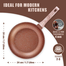 Load image into Gallery viewer, Duralife Die-cast 24 cm Fry Pan | 5 Layer Healthy Duramax Non-Stick Coating | Soft Touch Handle | Pure Grade Aluminium | PFOA Free | 1.7 litres | 2 Year Warranty | Copper