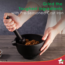 Load image into Gallery viewer, Forza pre-seasoned cast-iron mortar &amp; pestle