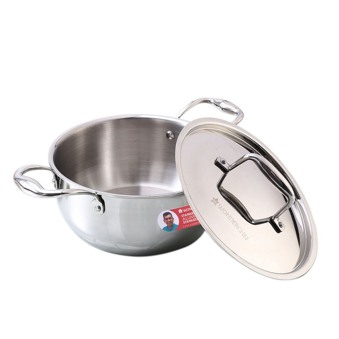 Wonderchef Nigella 3-Ply Stainless Steel Casserole 20cm