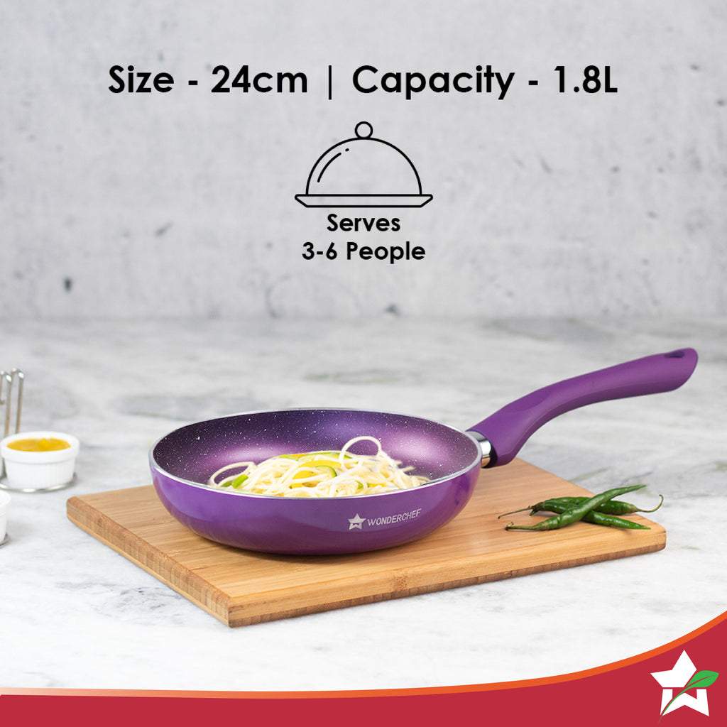 Orchid Fry Pan 24cm + Austin Serving Casserole Set of 2, Gift Combo, For Family and Friends, Gift for Diwali and Other Festivals, House Warming