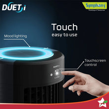 Load image into Gallery viewer, Symphony Duet-i | Kitchen Cooling Fan | Touchscreen Control | Honeycomb Cooling Pad | Low Noise Fan | Water level Indicator | Moodlight and Ice-water Chamber | Black