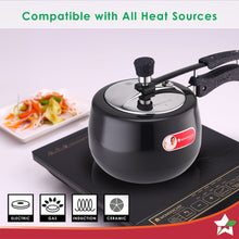 Load image into Gallery viewer, Taurus Hard Anodized 3L Inner Lid Pressure Cooker | Soft Touch Handles for Durability   Induction Friendly | Black