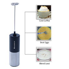Load image into Gallery viewer, Regalia 6W Milk Frother for Coffee - Handheld Battery-Operated for Coffee, Lattes, Lemonade, Hot Chocolates and Shakes - Black
