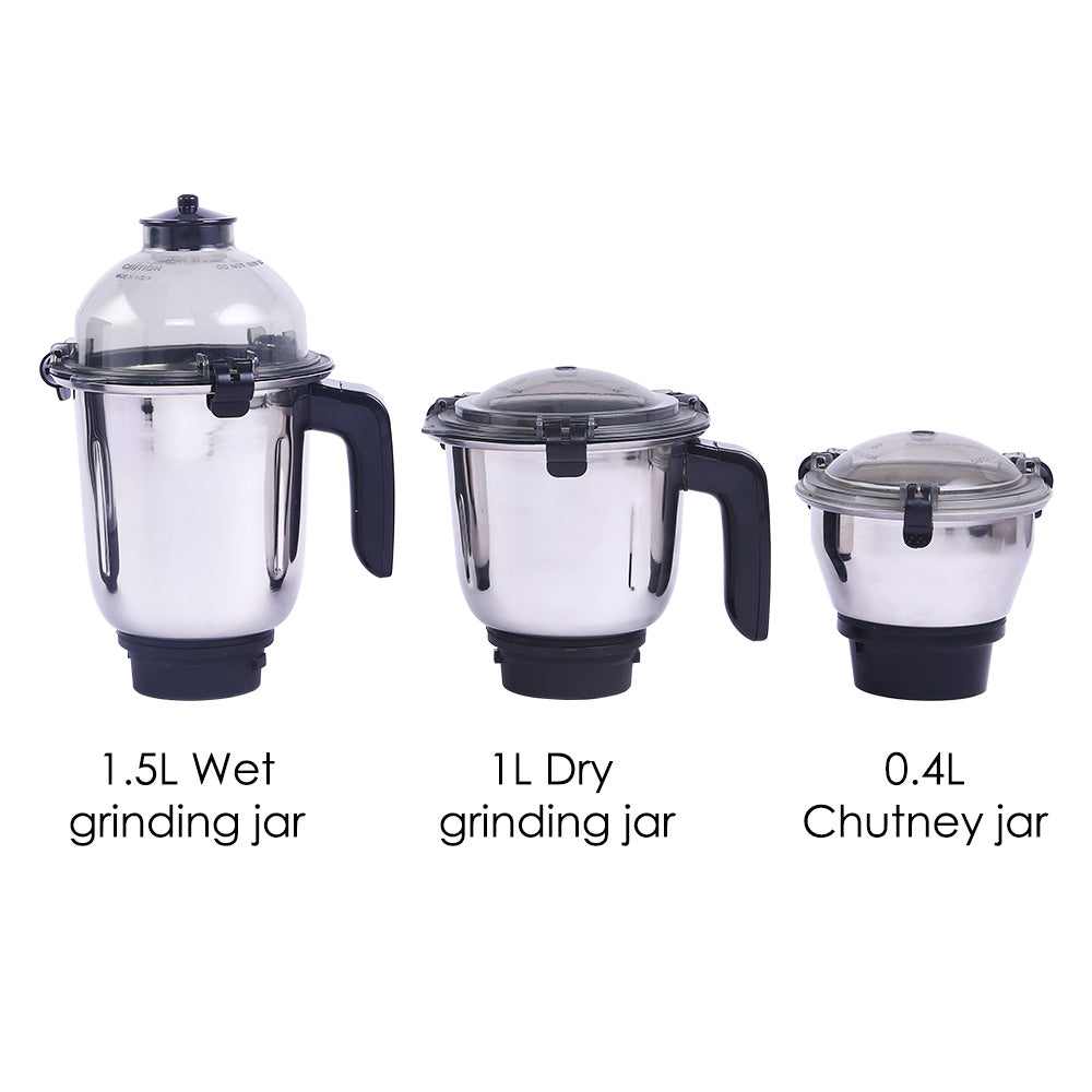 Sumo Mixer Grinder with 4 Stainless Steel Jars, 1000 W in Black