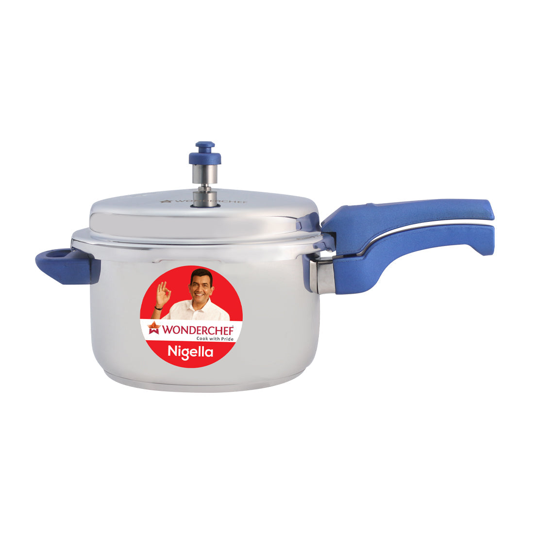 Wonderchef Nigella Pressure Cooker Blue 5L Stainless Steel