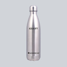 Load image into Gallery viewer, Aqua-Bot, 750ml, Double Wall Stainless Steel Vacuum Insulated Hot and Cold Flask, Spill &amp; Leak Proof, Silver, 2 Years Warranty
