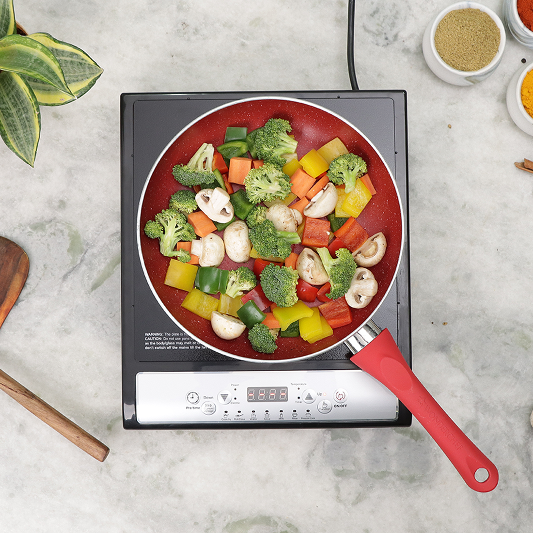 Induction online cooking surface