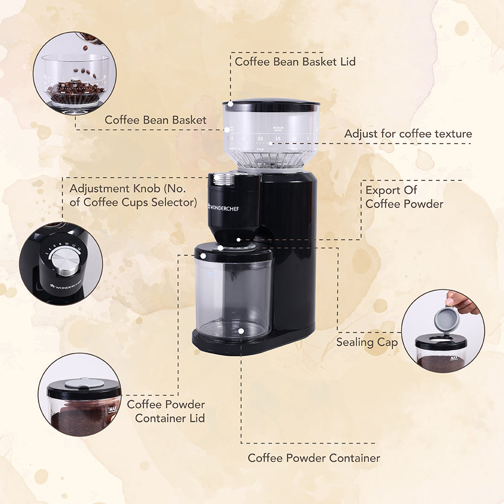 Regalia Electric Coffee Grinder | Burr Grinder | 31 Grinding Settings | Set  Variable Coffee Texture, Fine, Medium, Coarse | Grind Beans for Espresso