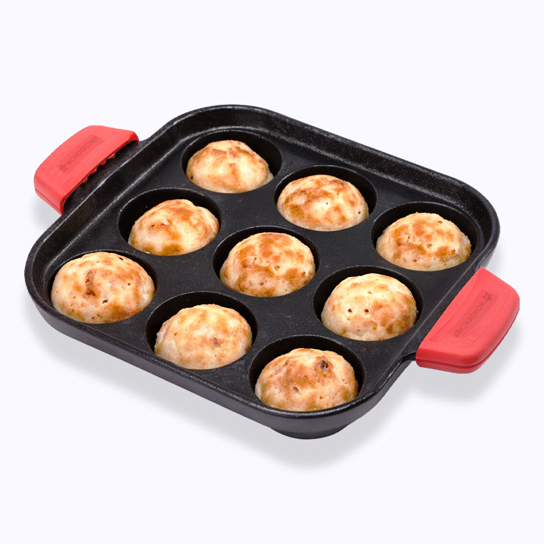 Forza Cast-iron Paniyarakal | Square | Made from Heavy-duty Cast-iron | For Paniyarams,...