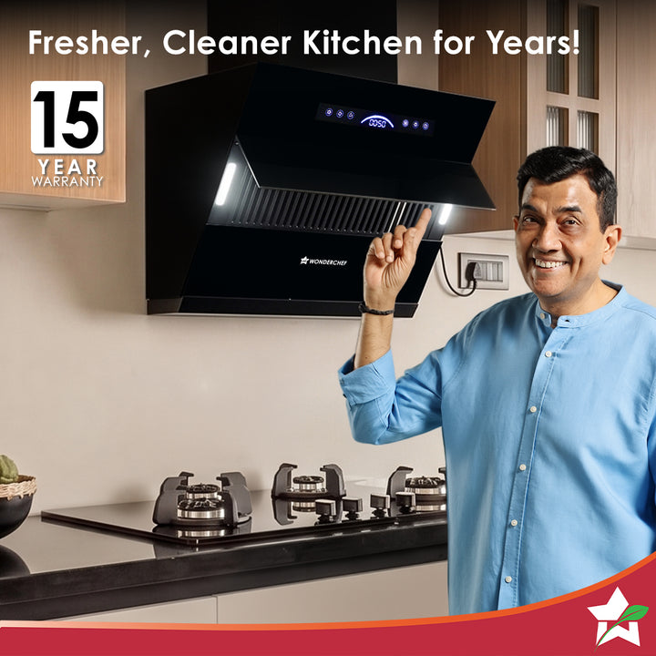 Wonderchef Ultra Slant 60cm 2000m3/hr BLDC Kitchen Chimney