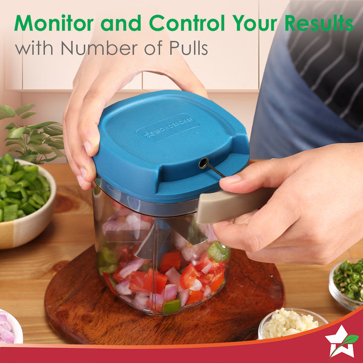 Food Cutter Using String Pulse Vegetable String Chopper | Vegetable Cutter | 900ml | 6 Sharp St