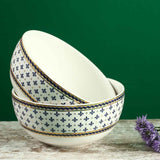 Sicilia Fine Bone China Bowl - Royal Blue - Set of 2 Pcs