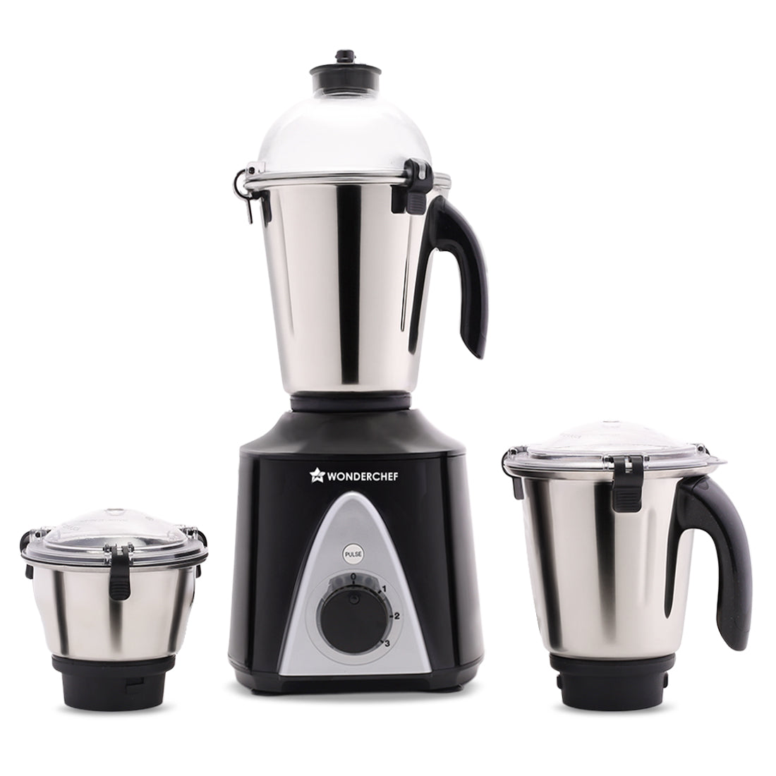 Hush BLDC Mixer Grinder | 3 Jars for Blending, Dry Grinding, Chutney Grinding | Low Fri...