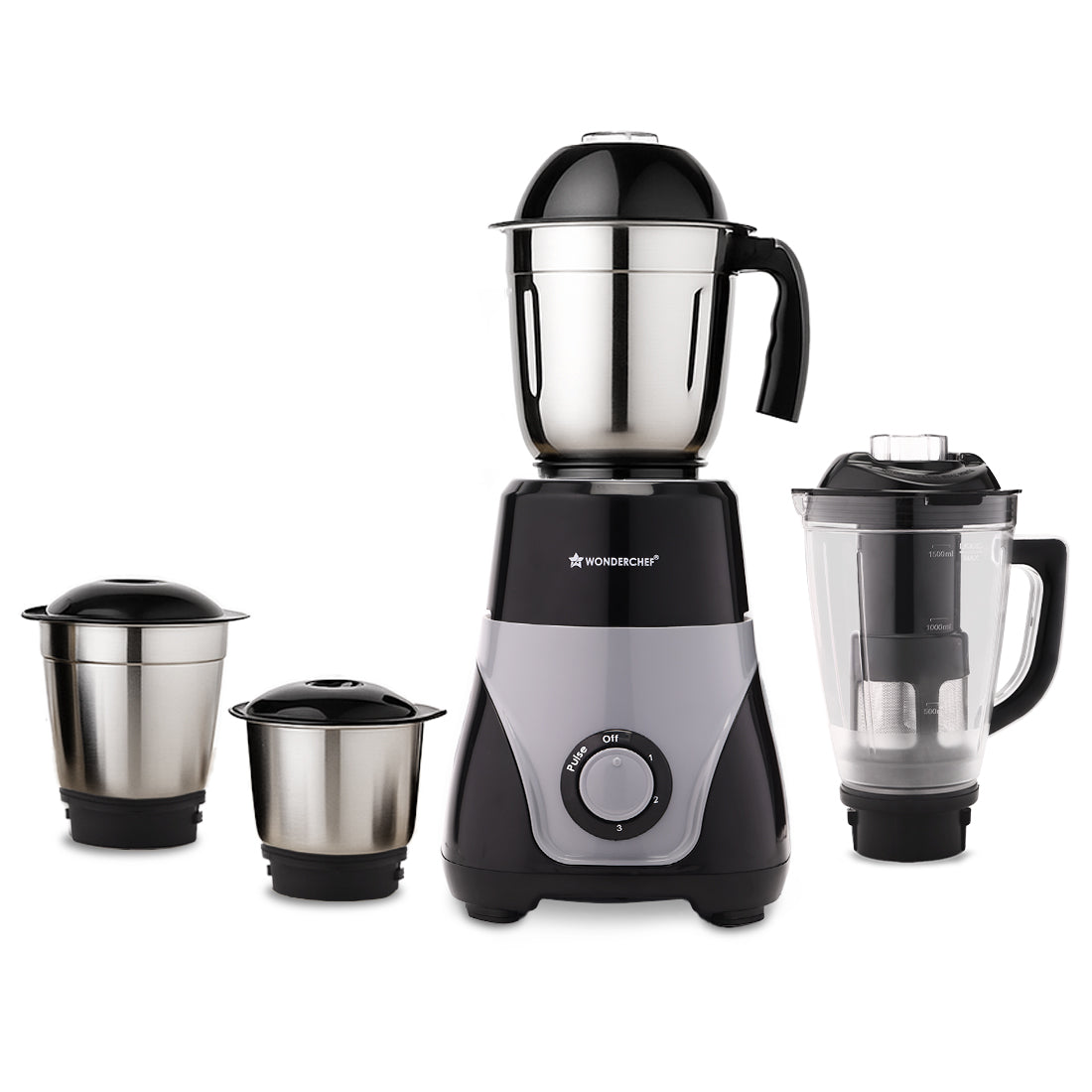 Vista Mixer Grinder | 4 Multi-purpose Jars | 750W | Sharp Stainless-steel Blades | For ...