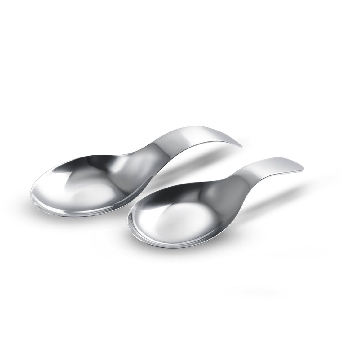 Ambrosia Stainless-steel Spoon Rest 2 Pc. Set for Home, Kitchen Platfo