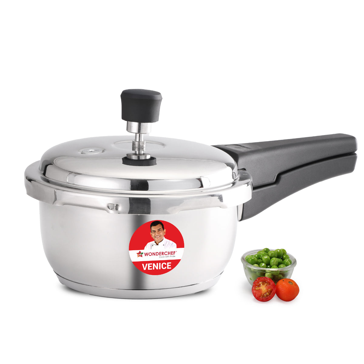 Venice Stainless-steel Pressure Cooker | 2L | Outer Lid | Triply Bottom | Safe Cooking ...