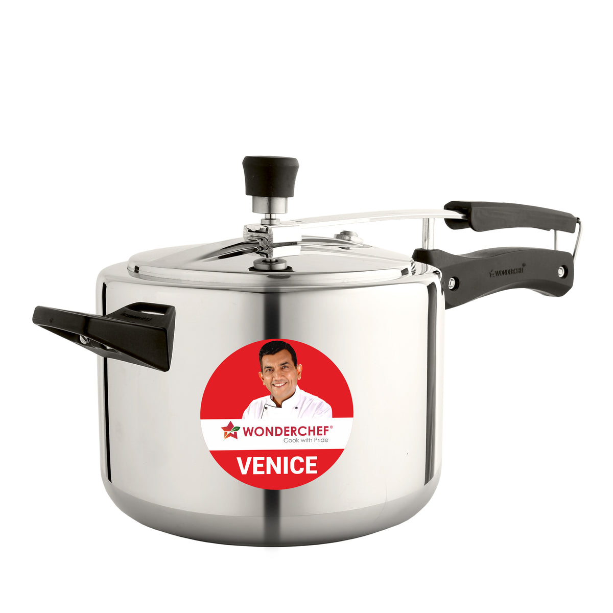 Venice Stainless-steel Inner Lid Pressure Cooker, 5 L for 6-7 People, Triply Bottom, Sa...