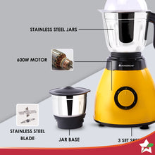 Load image into Gallery viewer, Vesper Mixer Grinder 600W - Yellow