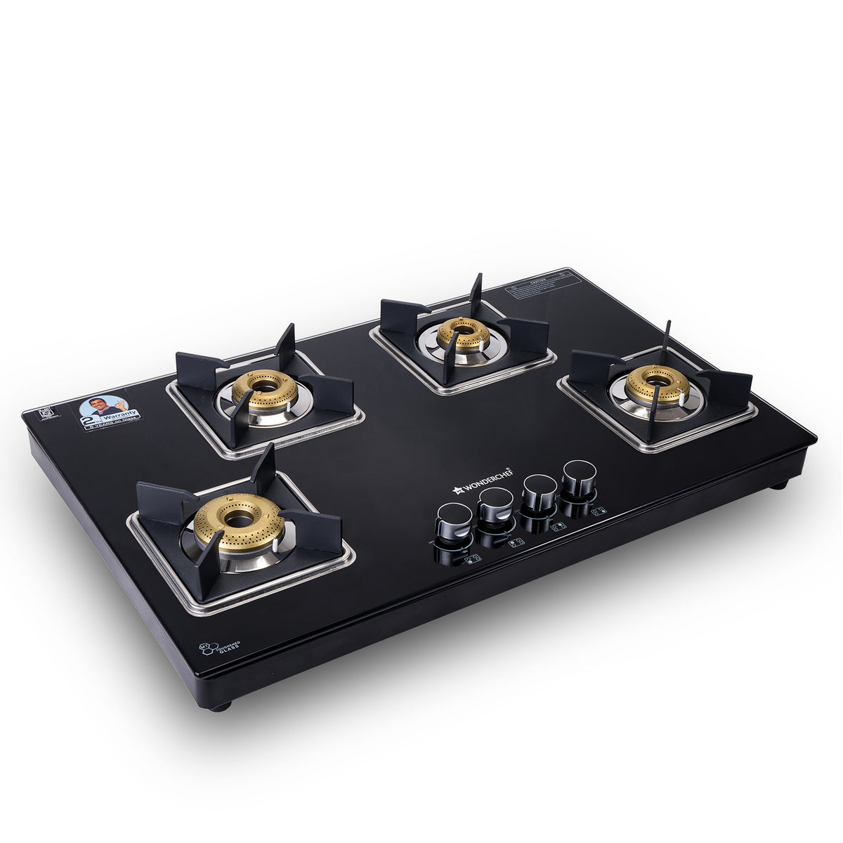 Octavia 4 Burner Glass Hob Top Auto Cooktop | 8mm Toughened Glass | Auto Ignition | For...