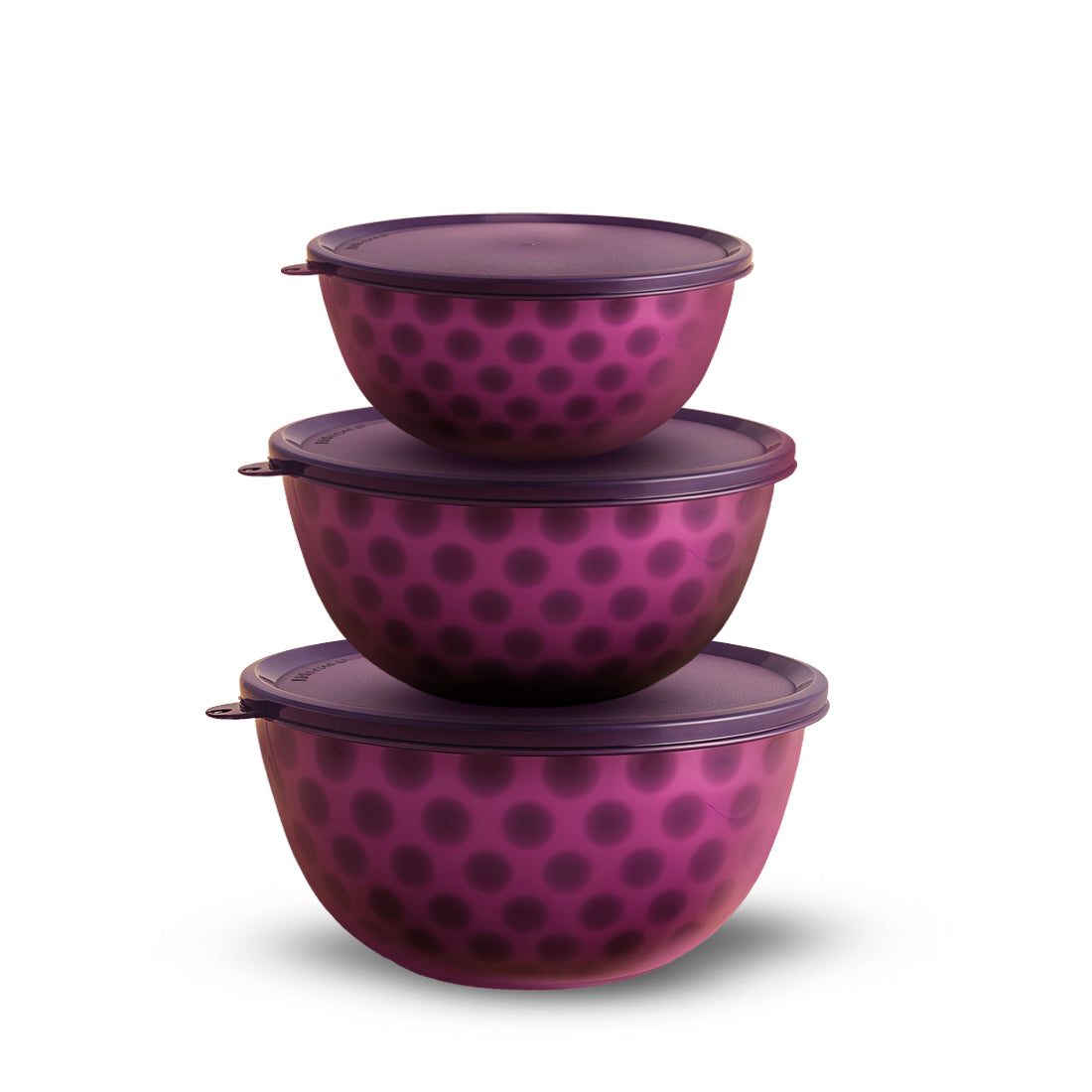 Modena Stainless-steel 3 Pc. Bowl Set with Airtight Lid, 14 cm (620ml), 16 cm (800ml), ...