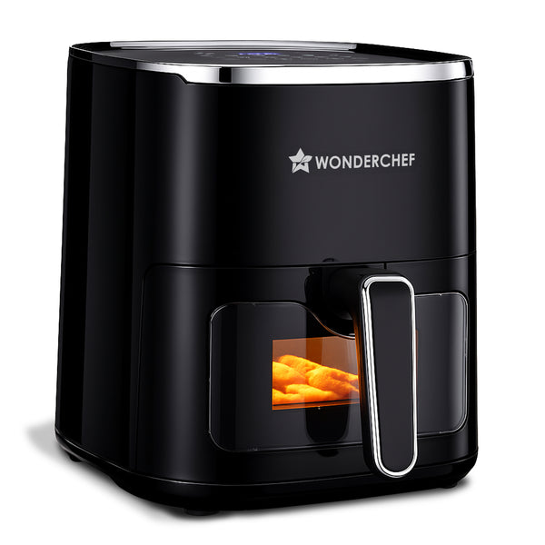 Evita Digital Air Fryer, 1350W, 5 L, Rapid Hot Air Technology, 8 Pre-set Menus, Non-stick Basket, In-built Memory, Customised Time & Temperature Control, Fry, Bake, Grill, 2-Yr Warranty