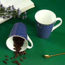 Load image into Gallery viewer, Sicilia Fine Bone China Coffee Mug - Royal Blue - Set of 2 Pcs