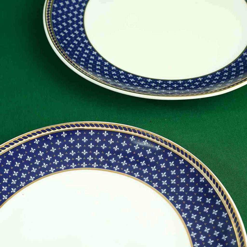 Sicilia Fine Bone China 8" Quarter Plate - Royal Blue - Set of 2 pcs