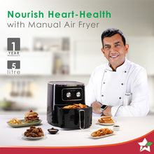 Load image into Gallery viewer, Platinum Manual Air Fryer | 5L | Rapid Air Technology | Temperature and Time Control | Chrome Finish | 1 Year Warranty