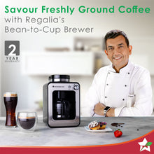 Load image into Gallery viewer, Regalia Bean-to-Cup Brew Coffee Maker with Grinder | Grind Coffee Beans | Get Fresh Aromatic Powder | Brew 4 cups | Glass Carafe | Easy Control Dial | 2 Years Warranty | Steel