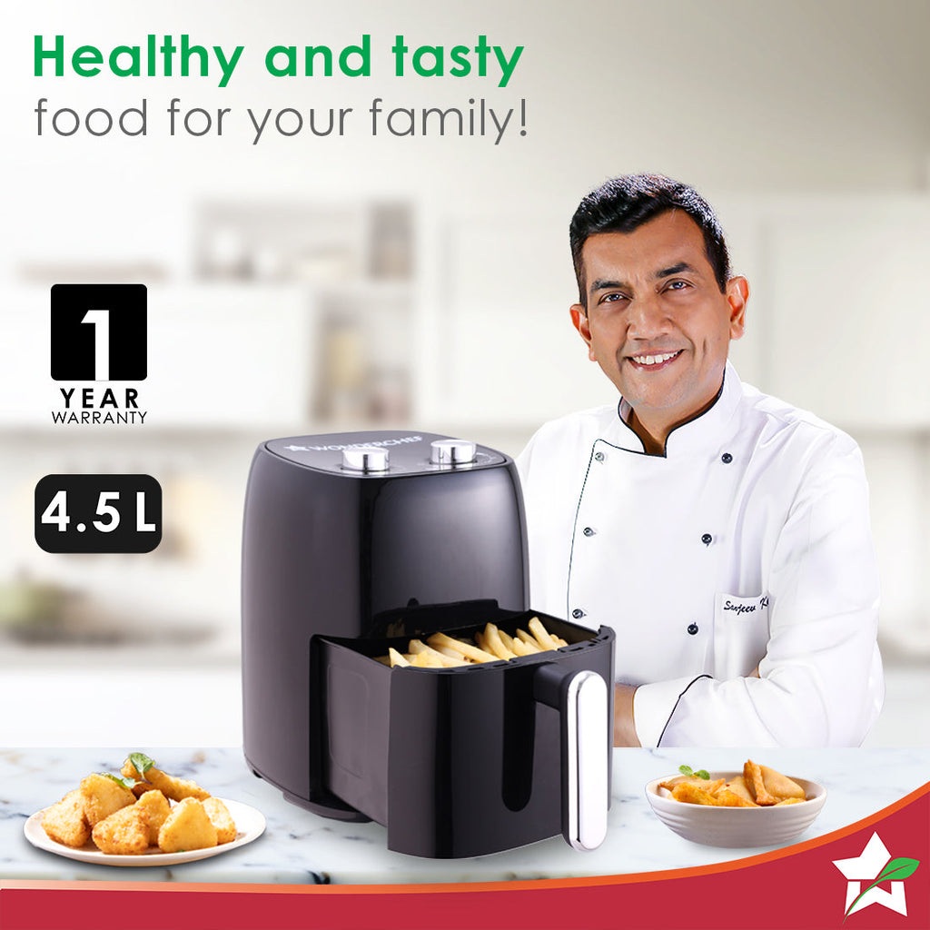 Neo Manual Air Fryer Rapid Air Technology Time and Temperature Con