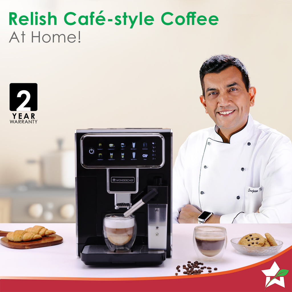 Regenta Fully Automatic Coffee Machine  For brewing Americano, Cappuc –  Wonderchef
