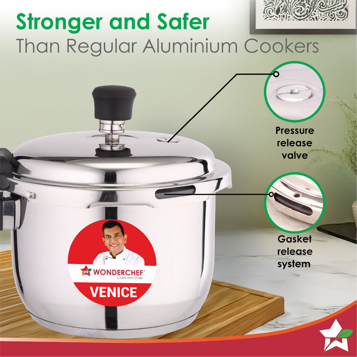 Kitility Cooker Wonderchef Venice Stainless Steel Pressure Cooker 3L