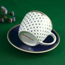 Load image into Gallery viewer, Sicilia Fine Bone China Cup &amp; Saucer Set - Royal Blue - Set of 2 Pcs