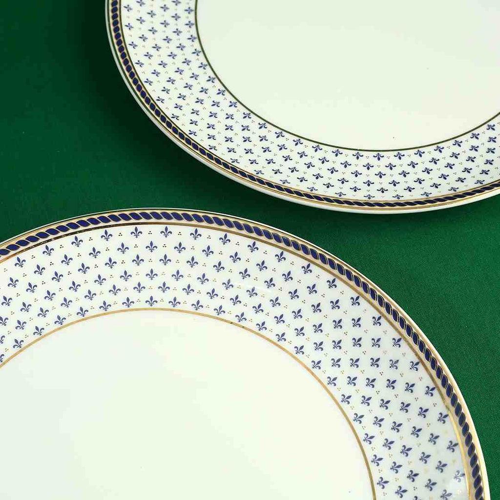 Sicilia Fine Bone China 10" Dinner Plate - Royal Blue - Set of 2 Pcs