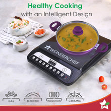 Load image into Gallery viewer, Royal Velvet Non-stick 24cm Wok with Lid and Handles | Glass Lid | Induction Ready | Soft-touch handles |Non – Toxic I Virgin Aluminium| 3 mm thick | 2 year warranty | Purple
