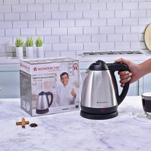 Load image into Gallery viewer, Prato Automatic Stainless Steel Cordless Electric Kettle, 1.2 Litres, Built-in Metal Filter, 304 Stainless Steel Interior, Ergonomic Handle Design, 1000W, 2 Years Warranty