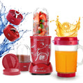 Nutri-blend Juicer, Mixer, Grinder, Blender & Smoothie Maker | 500W 22000 RPM 100% Full Copper Motor | Stainless steel Blades | 3 unbreakable jars | 2 Years warranty | Recipe book by Chef Sanjeev Kapoor | Red