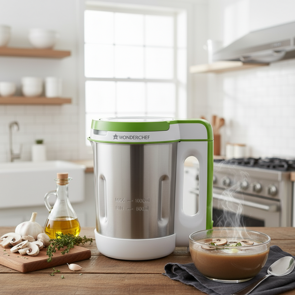 Soup Maker 1L, 800W, Green and Silver, Easy to use,