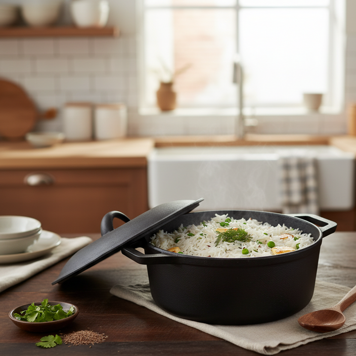 Shop Forza Cast-iron Casserole With Lid 25 Cm Online At Best Price