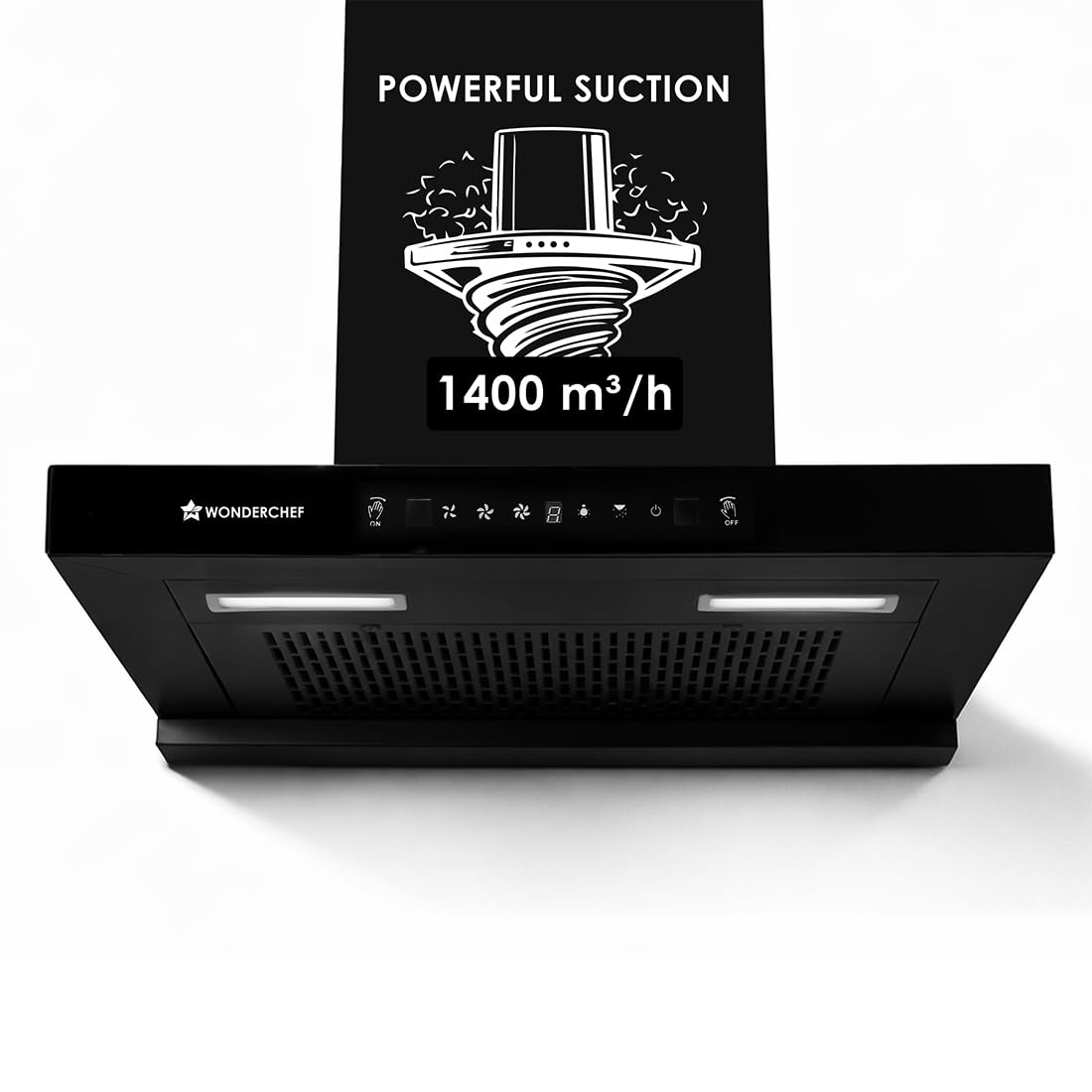 Ruby Sleek Chimney | Powerful Suction of 1400m3/hr | Auto Clean Function | Oil Collecto...