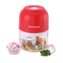 Load image into Gallery viewer, Zippy Rechargeable Wireless Electric Cordless Chopper, Stainless Steel Blades, One Touch Operation, 10 Seconds Chopping, Mincing Vegetable, Meat - 250 ML, 30 Watts, 1 Year Warranty
