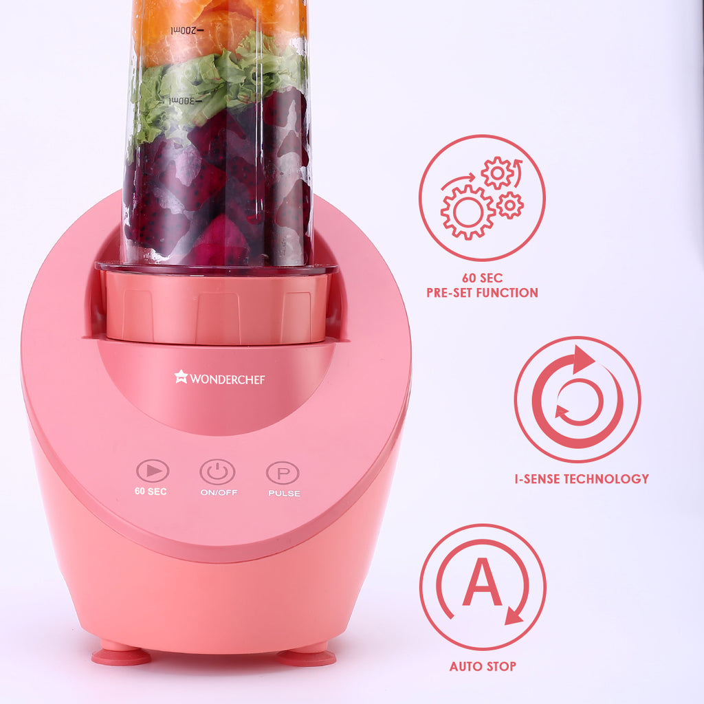Magneto Blender | Smoothie & Juice Maker | World’s Safest with Magnetic Induction Tech | Variable Speed | Automatic with 60-sec auto-stop | Portable with Sipper Jar | 2-Year Warranty