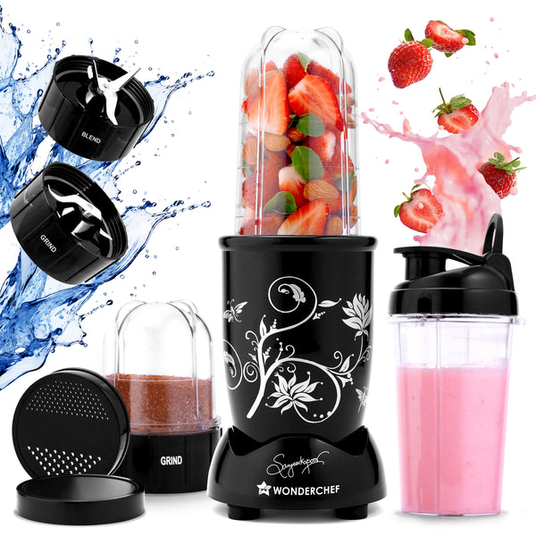 Nutri-blend Mixer Grinder Blender, Smoothie Maker, 3 Unbreakable Jars (Blending, Grinding, and Sipper Jar), 500W 22000 RPM 100% Full Copper Motor, SS Blades, 2 Year Warranty, Black