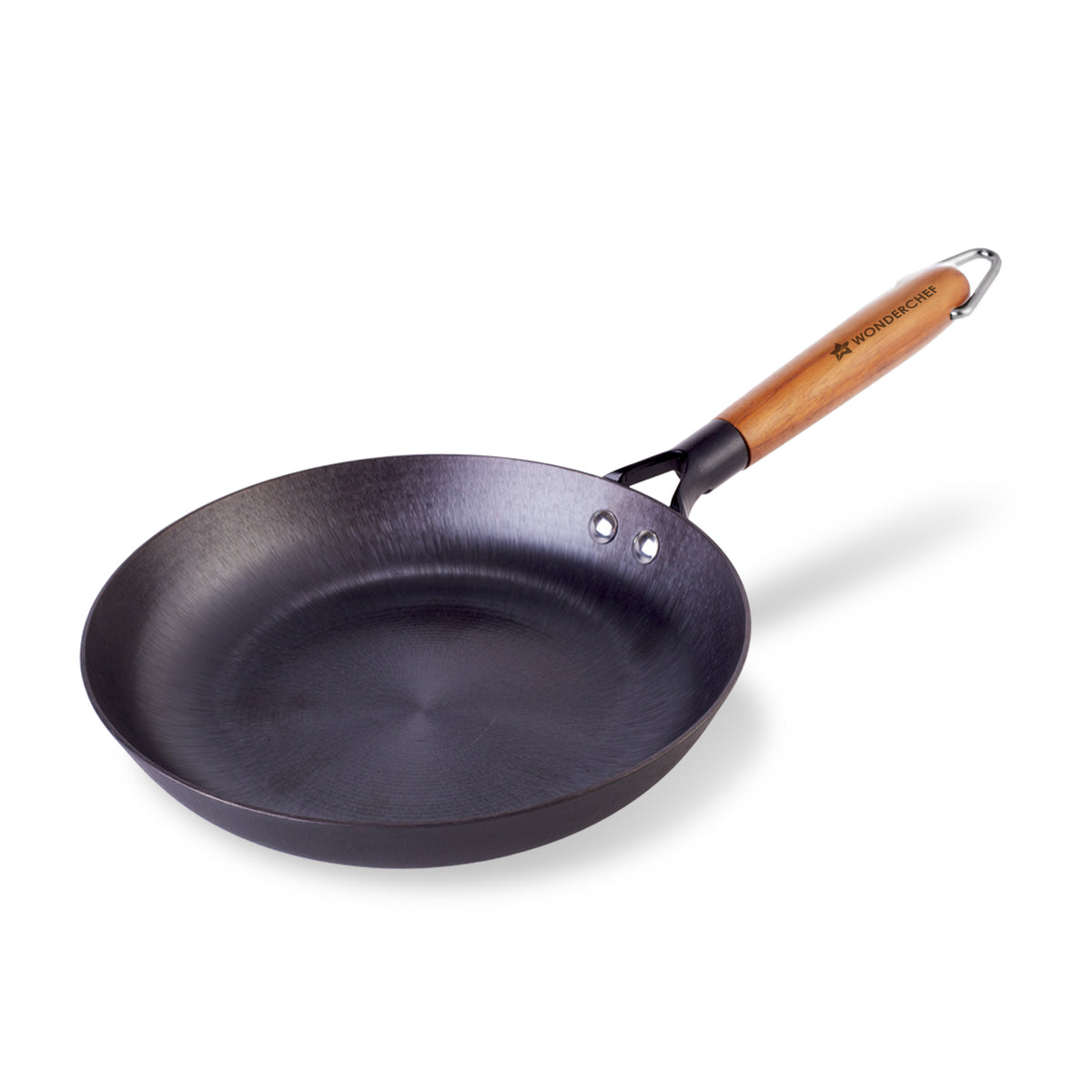 Pre-Seasoned Ferro Light 24cm Cast Iron Fry Pan | 1.4L | Acacia Wooden Handles | Gravit...