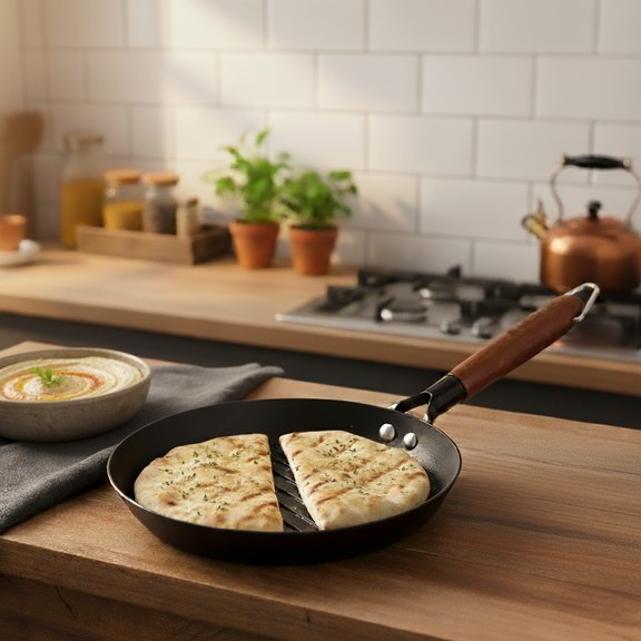 Ferro Cast-Iron Frying Pan 26cm, 1.6L - Purple | Buy Frying Pan Online