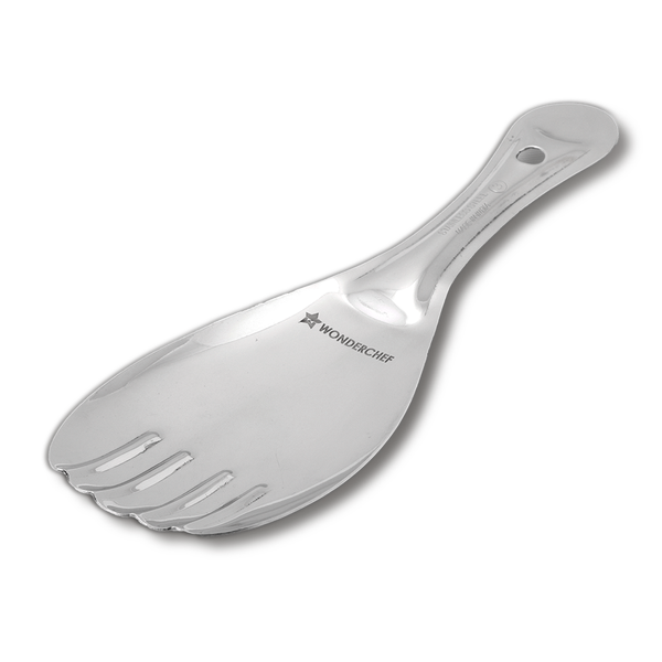 Ambrosia Rice Serving Spoon/Spatula | Food-grade Stainless-steel | Comfortable Grip | Wide and Deep Spill-free Bowl | Multipurpose Kitchen Tool | Dishwasher Safe | 1-Year Warranty