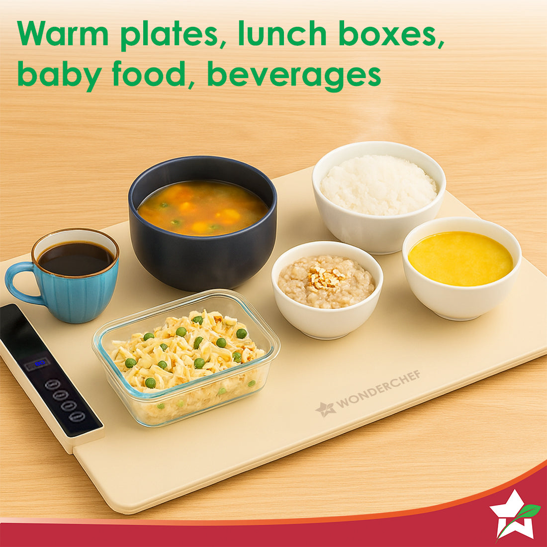 WonderMat Rollable Silicone Food Warming Mat, 250W