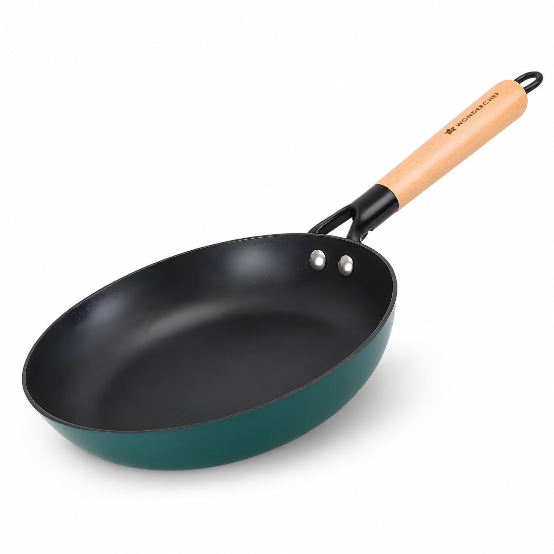 Ferro Enamel Light-weight Cast-iron Fry Pan, 24cm, No Seasoning Required, TitaniumShiel...