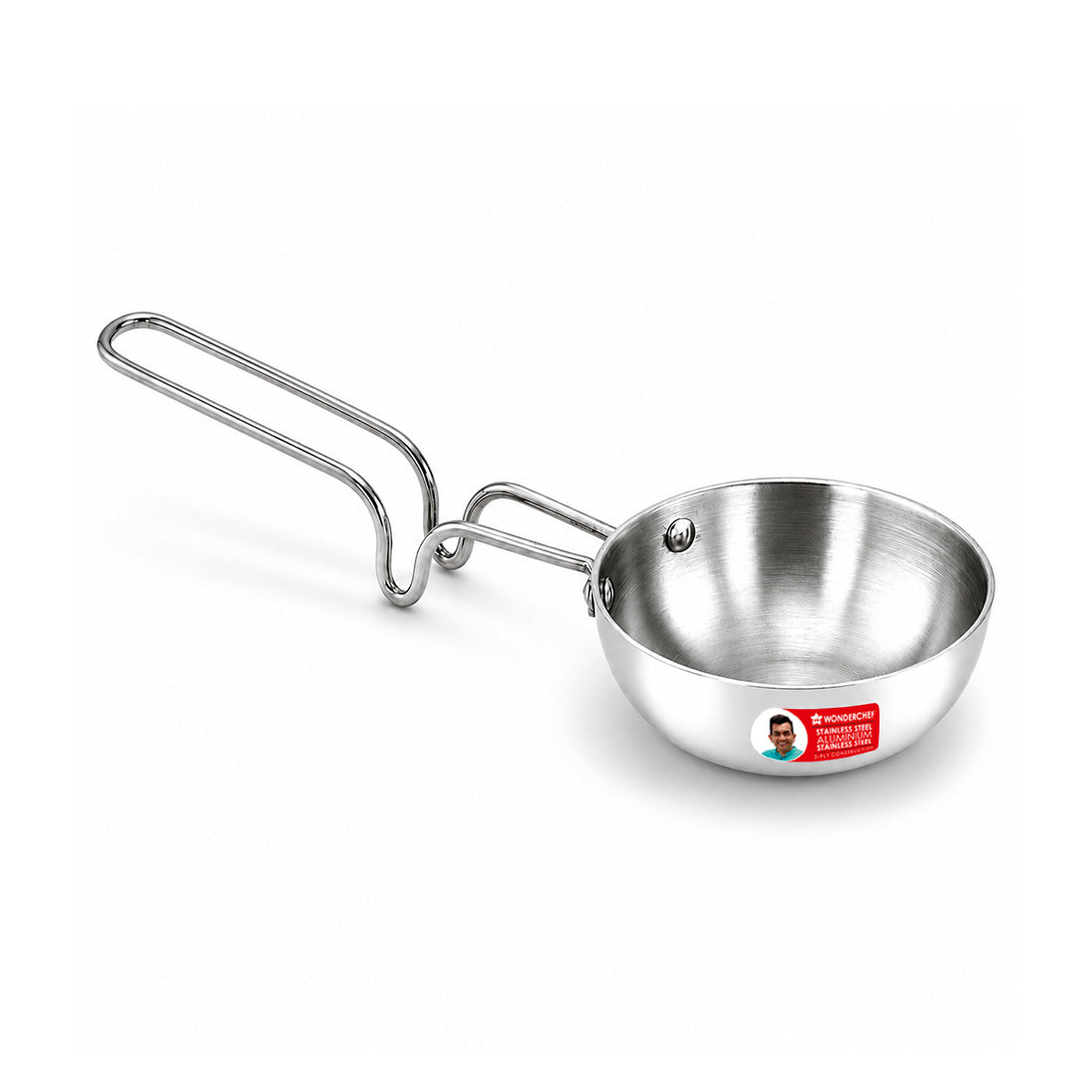 Premium Triply Stainless-steel Tadka Pan for Kitchen, 10cm, Spice Tempering/Seasoning f...