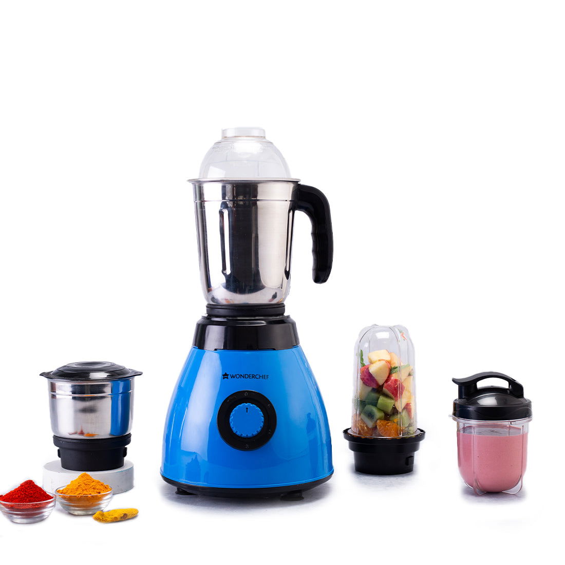 Acura Blender Pro Mixer Grinder 500W, 230V~50Hz, 4 Jars( 2 Stainless Steel + 2 Polycarb...